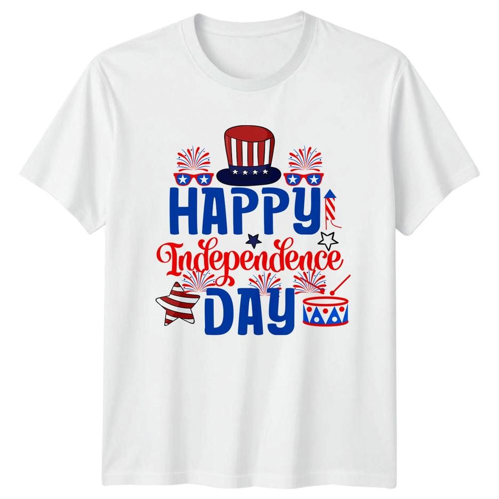 Happy Independence Day Patriotic Holidays Unisexs Unisexs Tee Graphic Unisex TShirt S