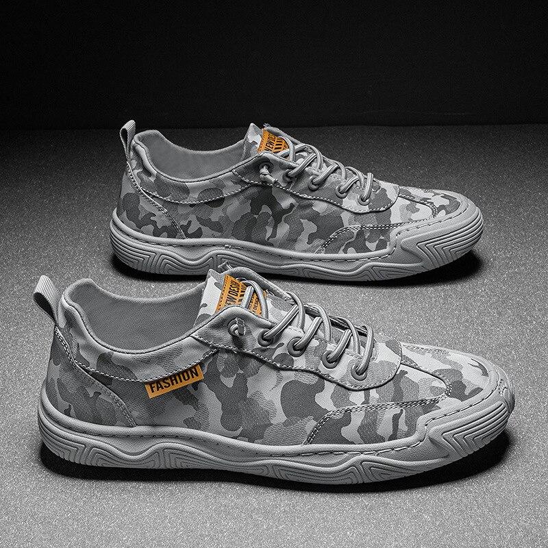 Sommerschuhe Herren Mode Atmungsaktive Camouflage Freizeitschuhe Herren Sneakers Flats Outdoor Walking Rutschfeste Halbschuhe