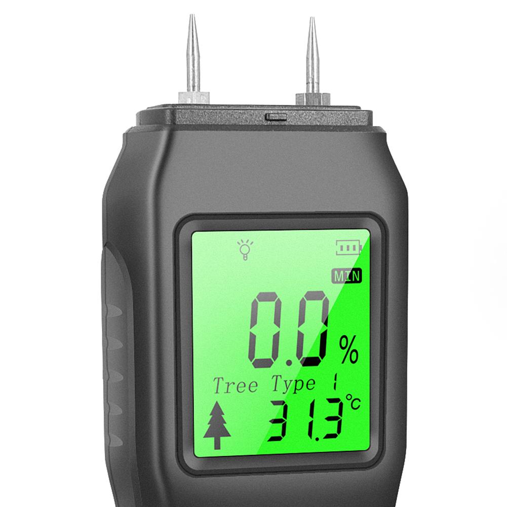 Pin-Type Non-Contact Timber Water Content Detector Digital Wood Moisture Meter Lumber Damp Humidity Detector for Drywall Masonry