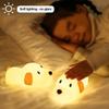 Silicone LED Papa Puppy Night Light Touch Sensor Dog Lamp Rechargeable Adjustable Brightness Children Bedside Bedroom Home Decor