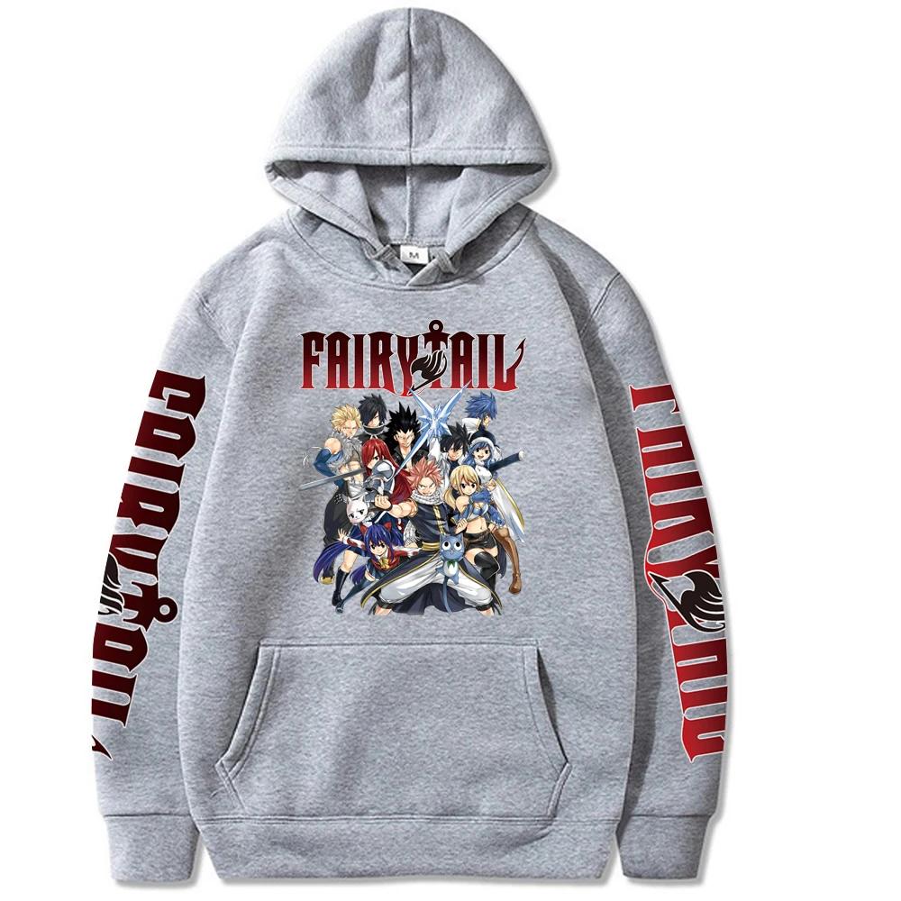 Anime Fairy Tail Clothes Autumn Fleece Manga Hoodies Casual Loose Sweatshirt Long Sleeve Streetwear Unisex Pullover