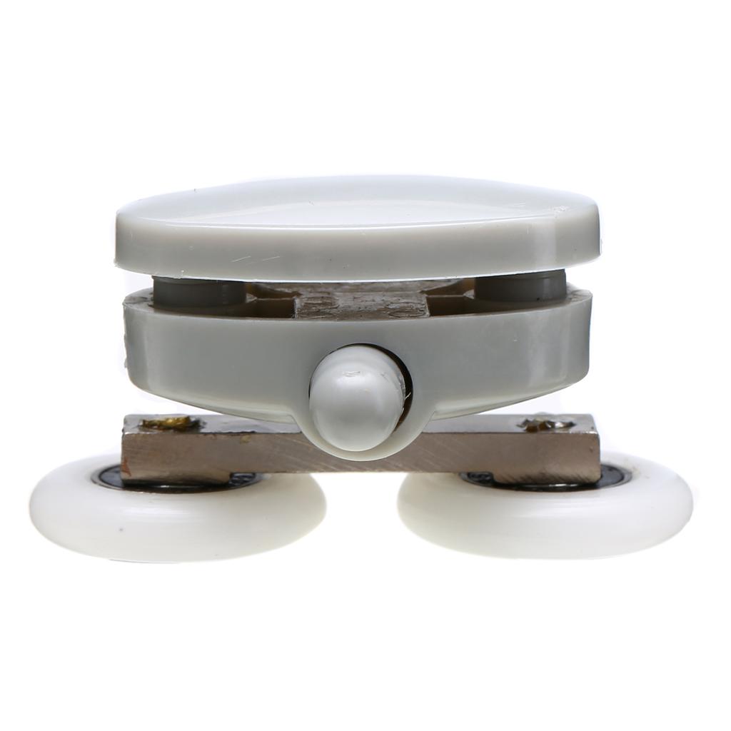 4 Stück Doppel-Duschglastürrollen/Läufer/Räder oben und unten für Badezimmer, 23 mm