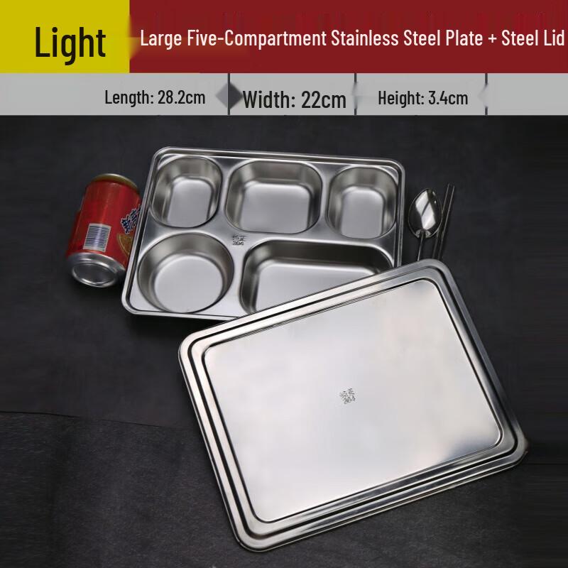 304 Stainless Steel 5-Compartment Bento Lunch Box Set