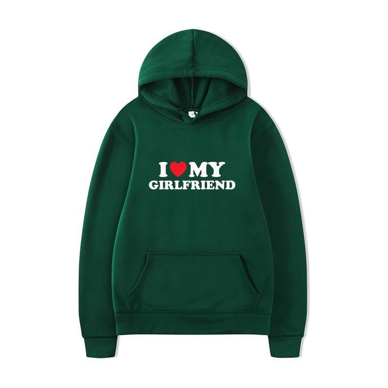 Mens Oversized Hooded Sweatshirt With Heart Print Casual Loose Fit Pullover Streetwear