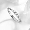 Smyoue 0.13CTTW 2.5mm Certified Moissanite Rings for Women 5 Stones Sparkling Silver 925 Wedding Band Mach Diamond GRA