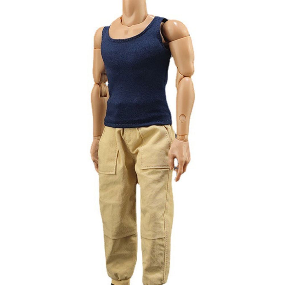 Clothes Doll Sports Bottom Soldier Figure Accessory 1/6 Miniature Clothing Soldier Casual T-shirt