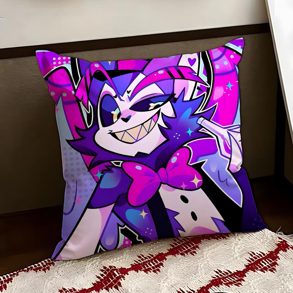 HHazbin HHotel Anime Cushion Cover Reversible Soft Durable Pillow Cover Home Car MultiScene Use for Daily Comfort