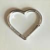 Elegant Engraved Heart Keychain Buckle Rustproof Zinc Alloy Creative Accessory For Keys Backpack Jewelry Gift