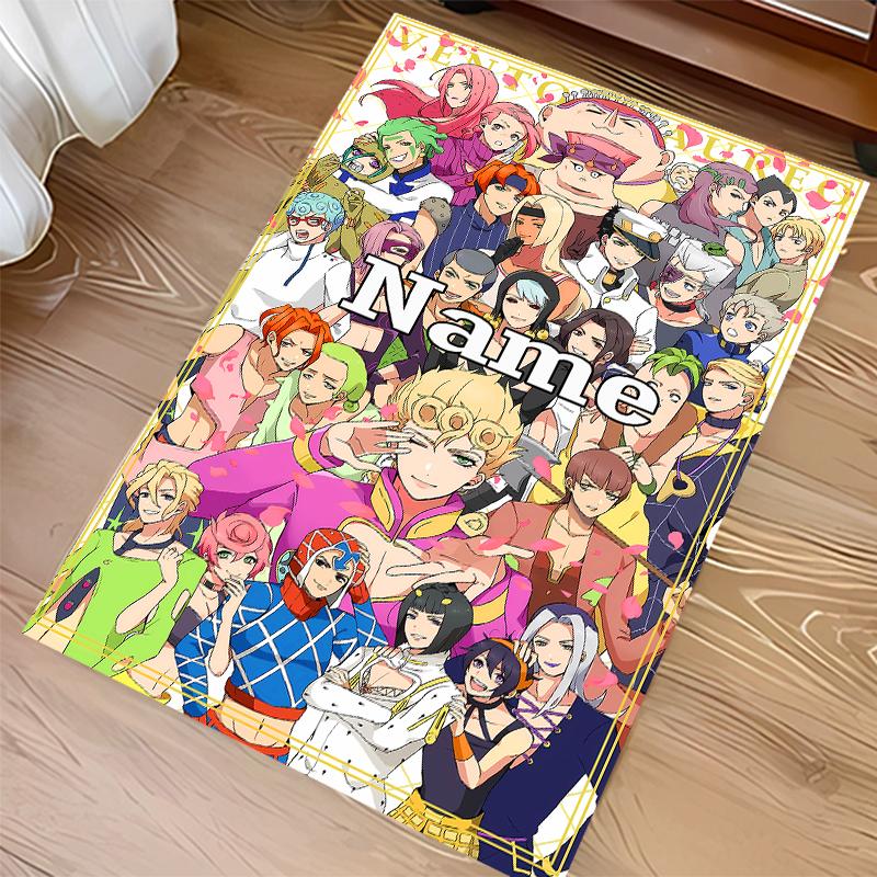 Custom Personalization JoJo's Bizarre Adventure Print Area Rug - Soft, Washable Non-Slip Indoor Mat,Living Room,Home&Office Decorative Rug