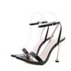 2024 New Summer Women Sandals Open Toe Sandals Sexy Thin Heels Buckle High Heels Fashion Pointed Toe Party Shoes Women Sandals