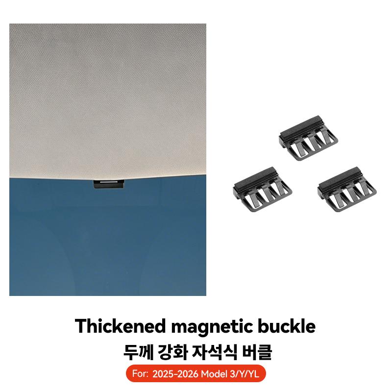 YZ For Model Y Juniper 2021-2026 Model YL 3 Highland Magnetic Sunshade Clips Car Glass Sun Visor Buckle Accessorie 3-8PCS