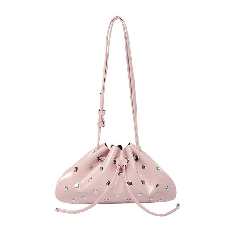 All-matching Out-of-street Small Bag Women's Fashionable Rivet Design Commuter Cross-body Underarm Dumpling