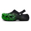 Crocs High Street Ink Splash Future Technology Stepping On Soft Hole Shoes Women's Black Green