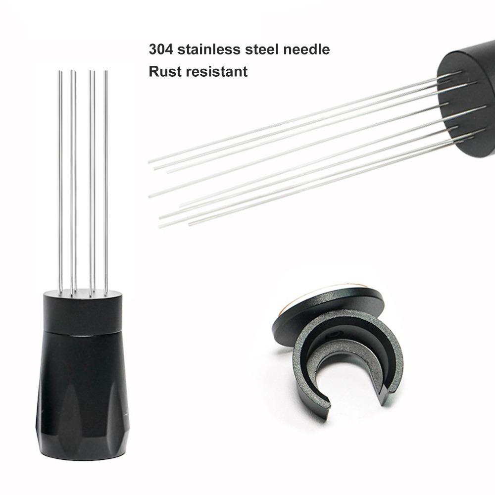 Black Aluminum Alloy Coffee Distribution Tool Needle Type Distributor Coffee Making