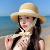 Light Luxury Sun Hat Japanese New Japanese Straw Hat Women's Summer Flip Flops Out for Vacation on The Beach Sun Protection Sun Hat