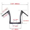 10" 12" 14" 16" 18" Ape Hanger Handlebar 25mm for Harley Sportster Dyna Softail Electra Glide Touring Motorcycle Rise Handlebars