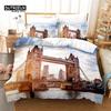 Europe City Building Bedding Set 3D Print Duvet Cover Cartoon Comforter Cover King For Kids Child Teen Boys Girls Bedroom Decor