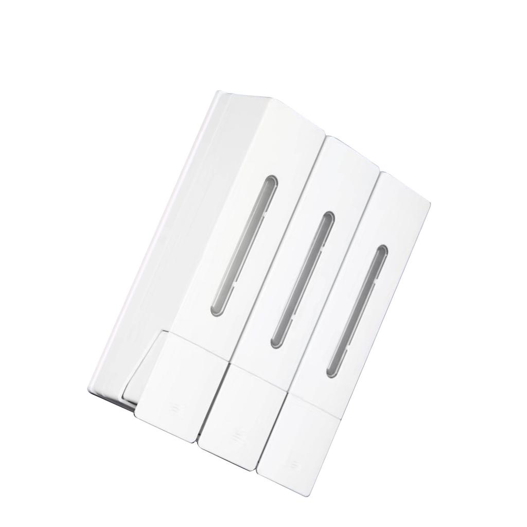 Wall Mounted Shampoo Conditioner Dispenser 1200ml 3 Chamber Shower Soap Dispenser for Bathroorm Hotel