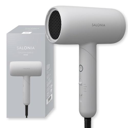 

SALONIA Smooth Shine Dryer Large Air Volume Quick Drying Lightweight Hair Dryer White [.co.jp Exclusive]