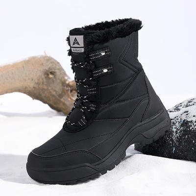Stivali da Neve da Donna 2025 Invernali Suola Spessa Pelle Impermeabili Durevoli Scarpe da Escursionismo Outdoor Caldi con Pelliccia Antiscivolo Stivaletti Corti