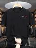 100 Cotton UnisexS Oversized TShirt Breathable Short Sleeve Round Neck with Minimalist Black Grid Pattern PrintCa