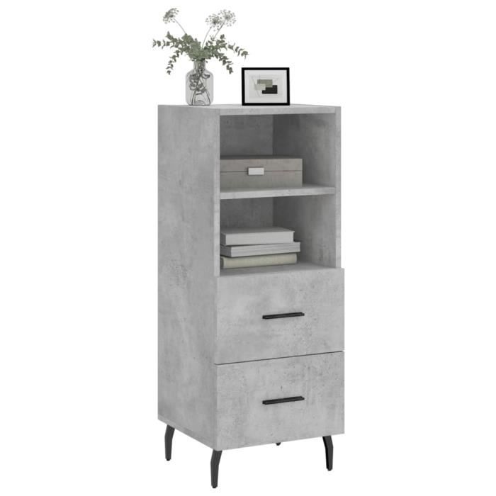 VidaXL Buffet Concrete Grey 34.5x34x90 Cm Engineered Wood 828688