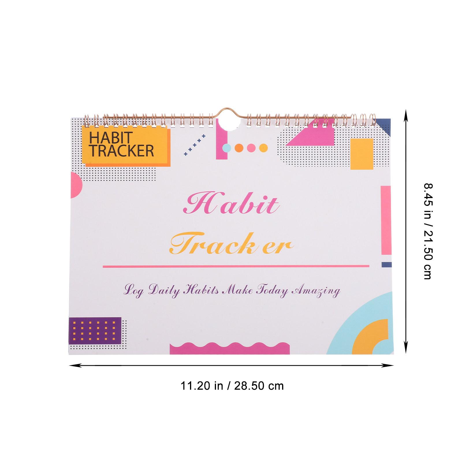 Spiral Habit Tracker Planner Monthly Habit Tracker Journal Small Portable Goal Planner for Students Office Workers