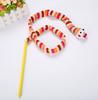 Kinghon Cartoon Cute Snake Shape Plush Pet Toy Interactive Movement Plastic Cat Teaser Playing Wand for Cats