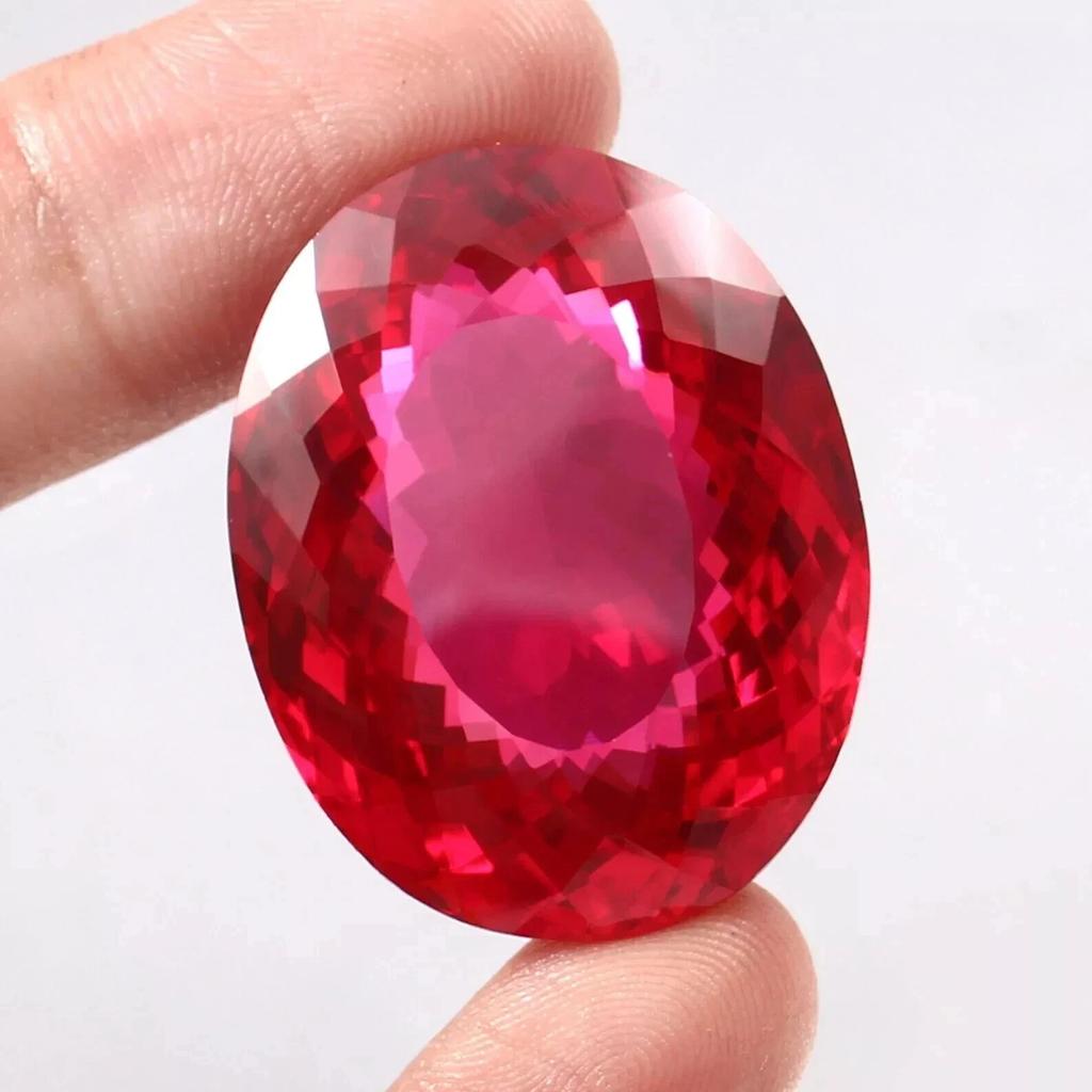 Natural Burma Pigeon Blood Red Ruby Oval 51-52 Ct Beautiful Certified Gemstone