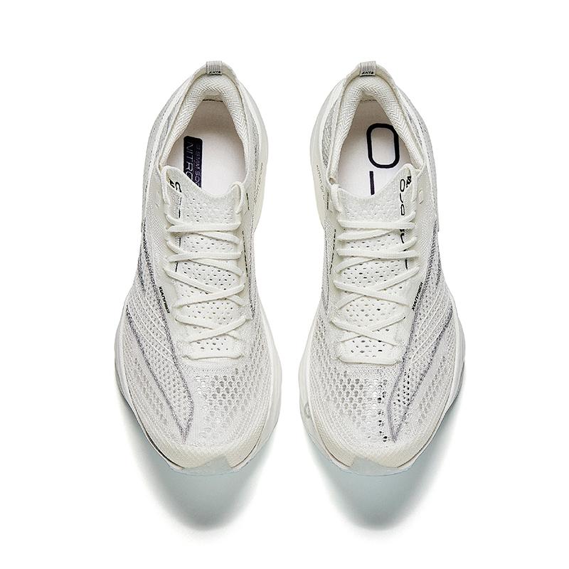New Anta C202 6.0 PRO Anti-Slip Wear-Resistant Low-Top Marathon Running Shoes Men's White Gray 112445571-3