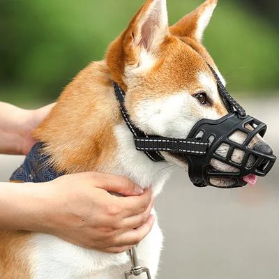 Against Biting Barking Large Dog Mask Anti-barking Medium Muzzle Dog Comfy Breathable Basket Muzzle Guard For Pets