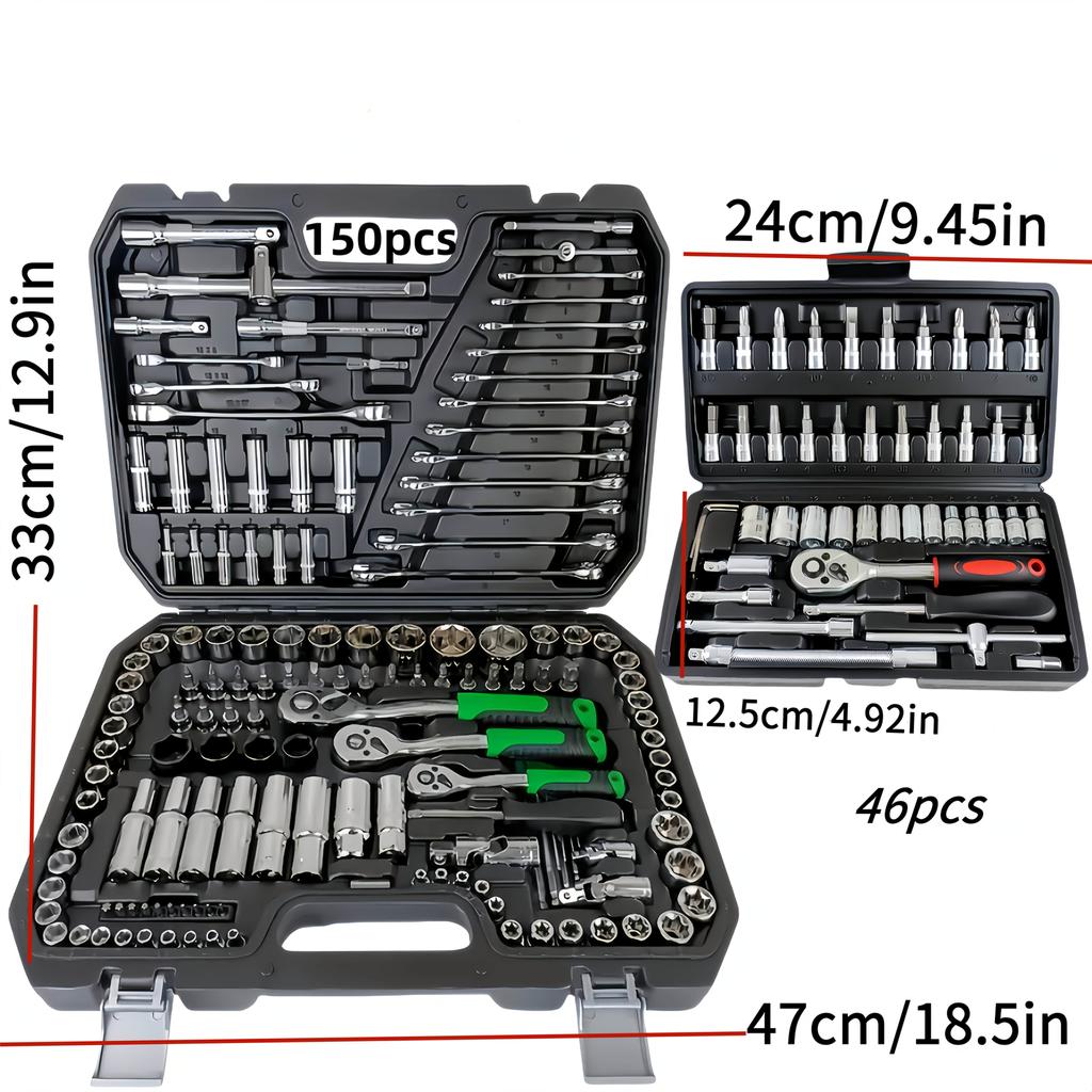 150pcs Auto Mechanical Repair Tool Set with Socket Wrench And Ratchet Set