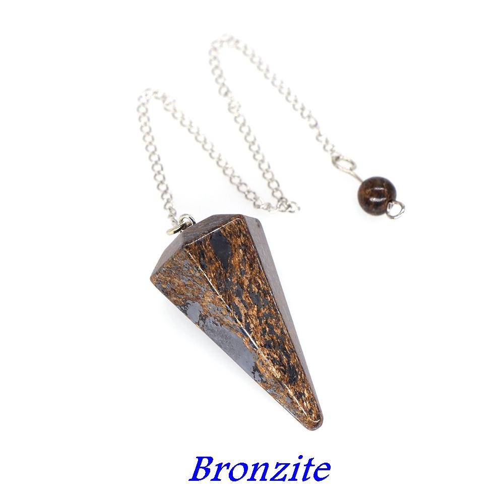 Natural Stone Quartz Agates Pendant Reiki Healing Crystal Cone Amethyst Charm Gems Pendulum Chakra Wicca For Divination Dowsing