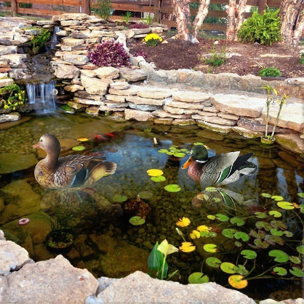 Floating Duck Sculpture for Garden Pond and Pool Decoration - Pond Decor Floating Duck Statue