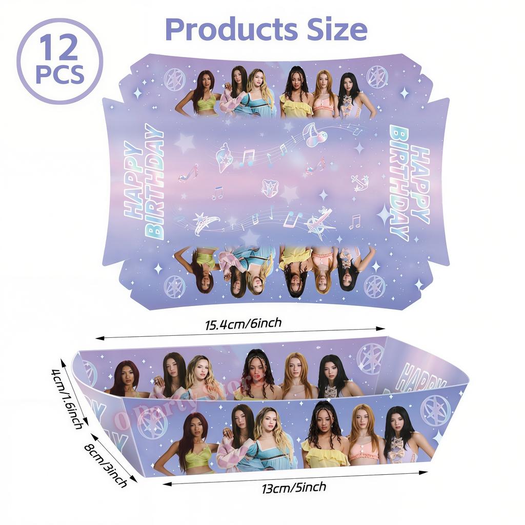 Kpop K&Katseye Birthday Party Decoration Plate Cup Banner Balloon for Girl Party Favor Idol Fans Gift Baby Shower Event Supplies