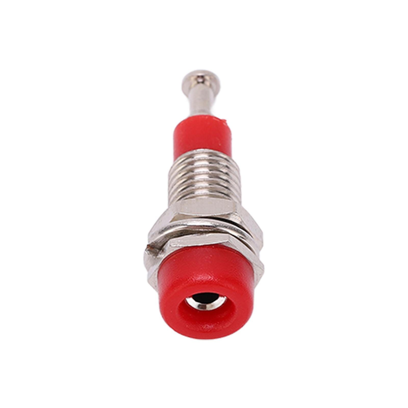 J.40006 10pcs/set 2mm Nickel Plated Banana Female Jack Socket Panel Mount Binding PostRed Copper, ABS