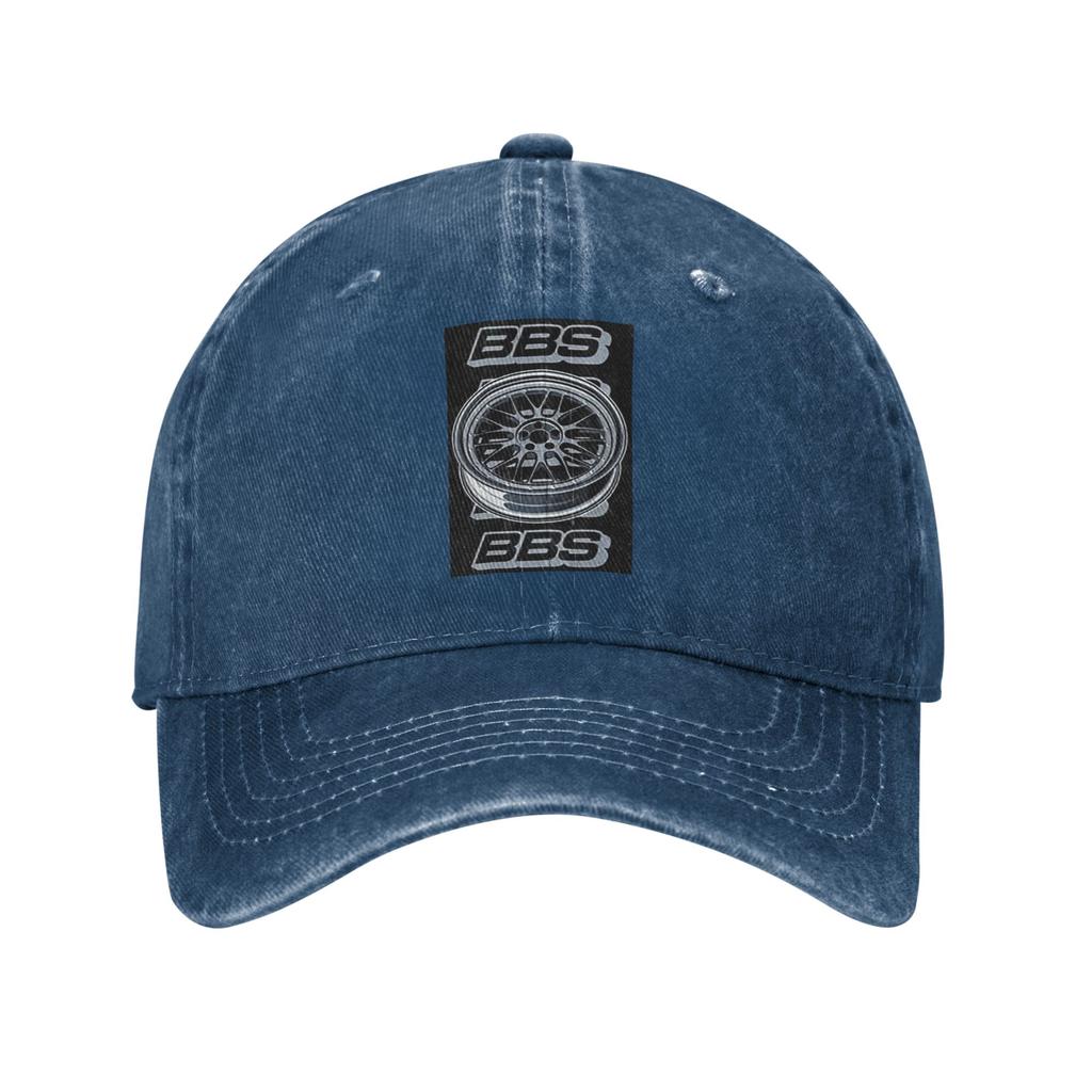 Unisex Baseballkappen BBS Felgennabe Flur Gewaschener Denim Outdoor Baseballkappen Hip Hop Kappe Casquette