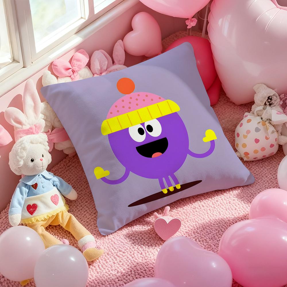 Anime H-Hey Duggee Cushion Cover Pattern Printed Pillowcase for Living Room Sofa Cushion Cover & Bedroom Decor