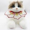 New Chinese-style Pet Cat Cloud-collar Red Embroidery Pet Shawl Hanfu Embroidered Scarf Neck Collar Decoration