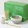 5/7pcs Japanese Matcha Ceramic Tea Set Whisk Ceramic Bowl Bamboo Scoop Sifter Spoon Tea Towel Whisk Holder Matcha Kit Tea Lovers