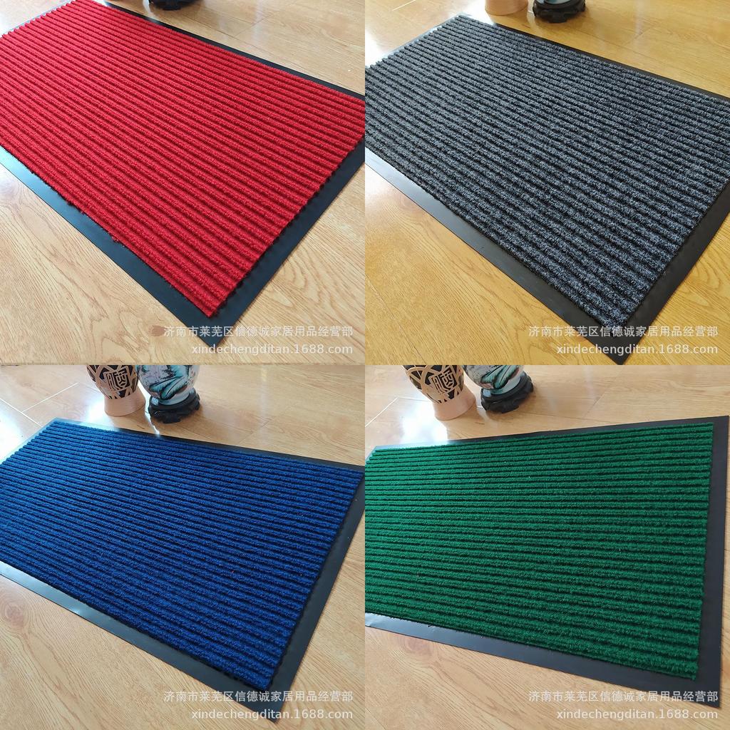 Modern Simple Patterned Corrugated Doormat With Absorbent Fibers For Indoor And Outdoor Use