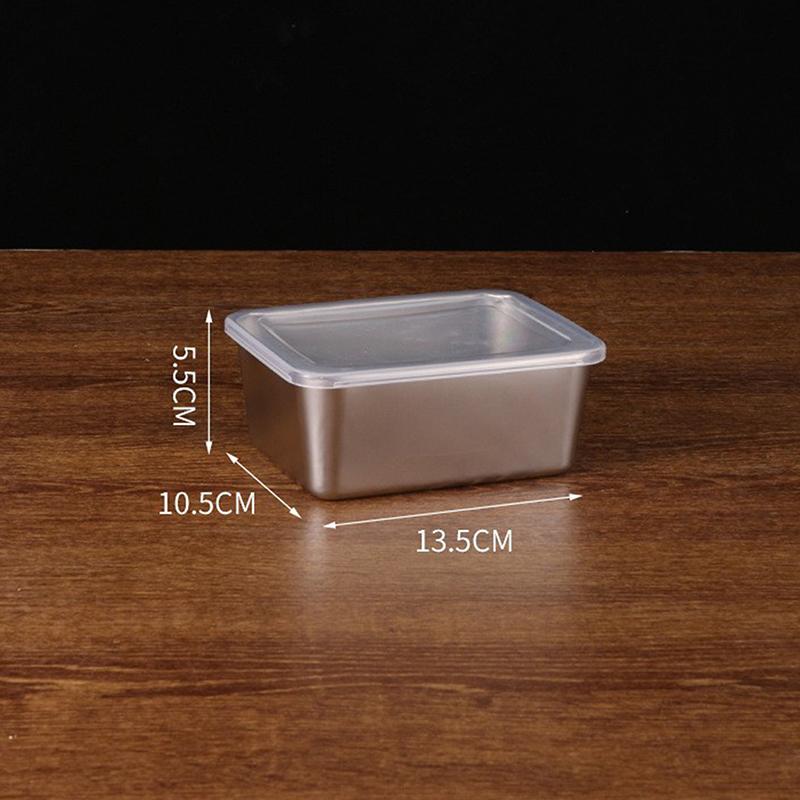 Stainless Steel Refrigerator Meat Storage Box Food Storage Containers With Lid Refrigerator Organizer Container Kitchen Storage