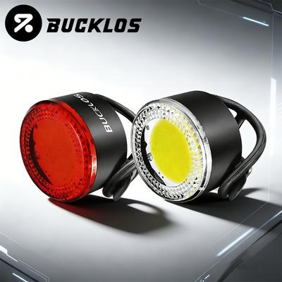 BUCKLOS COB Велосипедные Фонари Перезаряжаемые Передний Задний Велосипедные COB Фонари Безопасность Ночной Велосипедной Поездки Предупреждающий Фонарь 4 Режима Велосипедная COB Лампа
