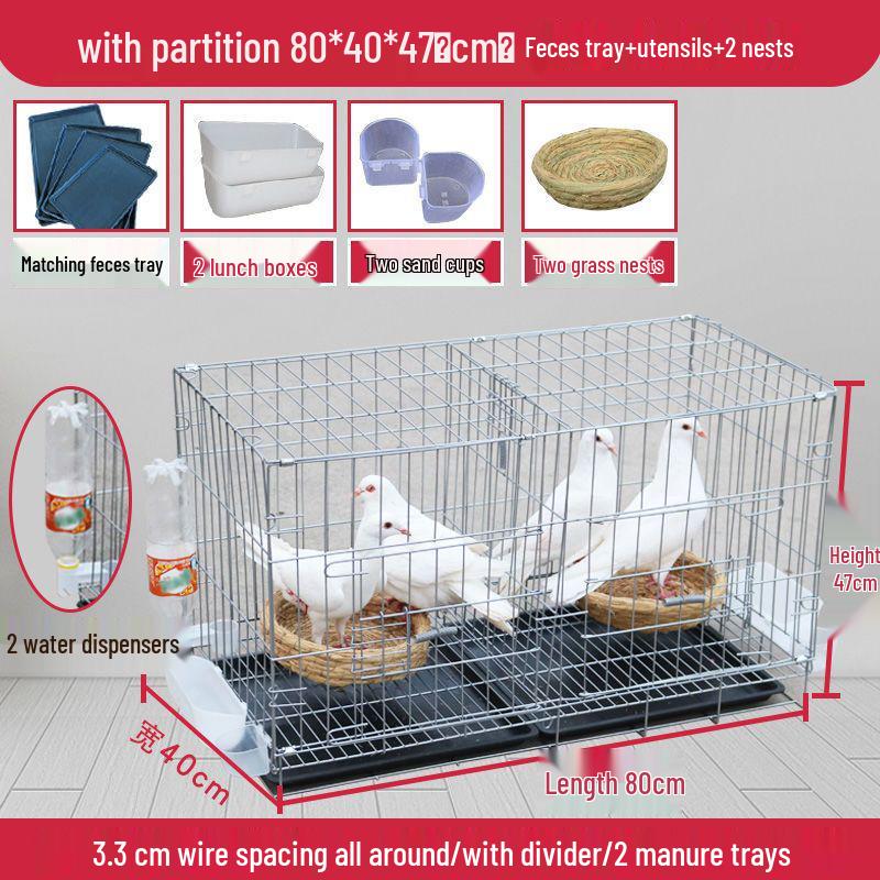 Large Pigeon Cage for Breeding & Pairing with Free Shipping - Ideal for Household Use