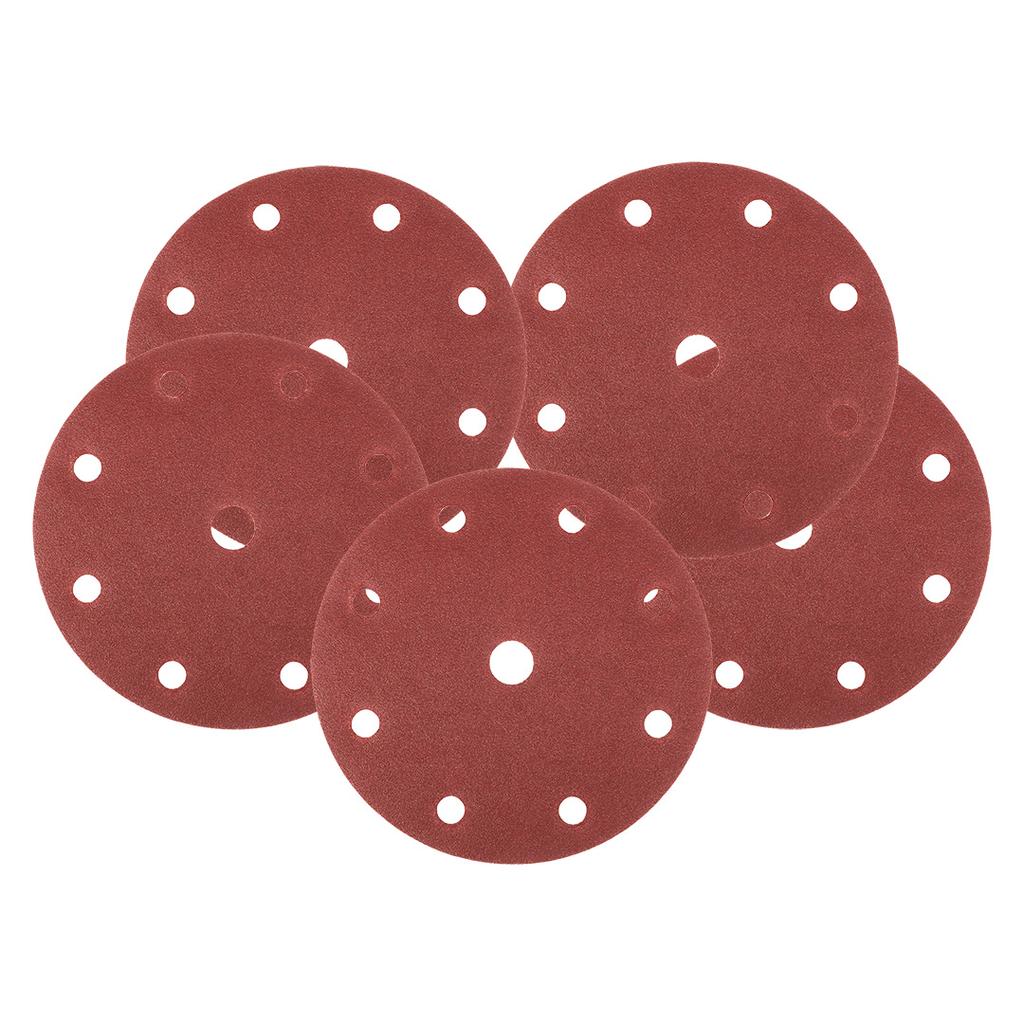 Sanding discs 150 mm, P180, 5 pcs., with 9 holes for 04-721