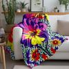 Vibrant Floral Print Blanket - Large Soft Throw Blanket for Sofa Bed Decoration Decorative Throw Blanket