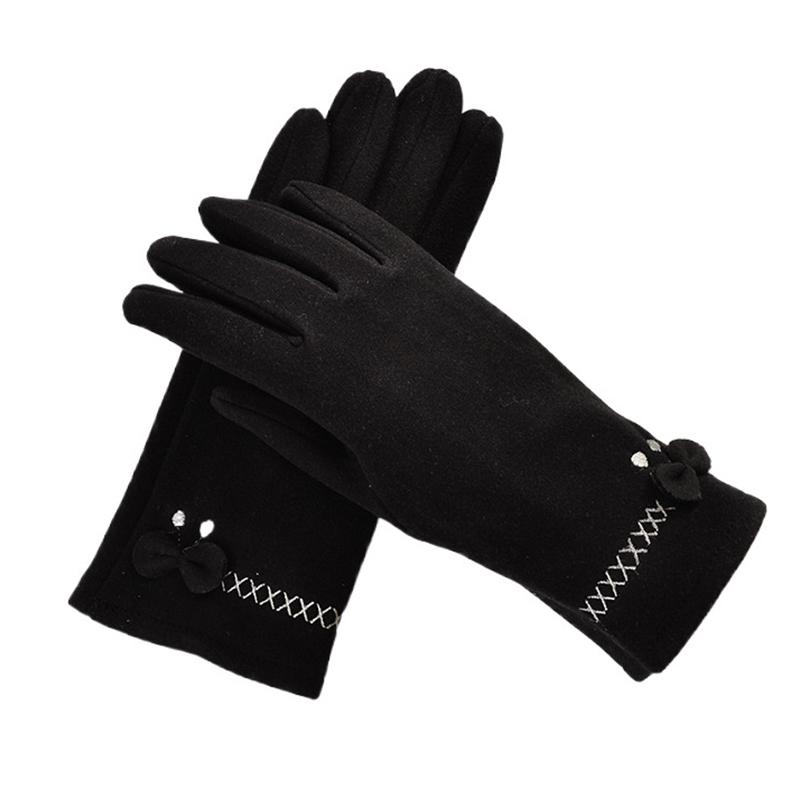 Warm Gloves Outdoor Cycling Windproof Plus Velvet Cold-proof Gloves Touch Screen for Women