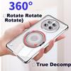 Decompression Magnetic StandPhone Case Huawei Mate50 Pro, MATE50 Pro Electroplated Borderless Ultra-Thin Simple Rotating Pivot Case, Elegant Silver