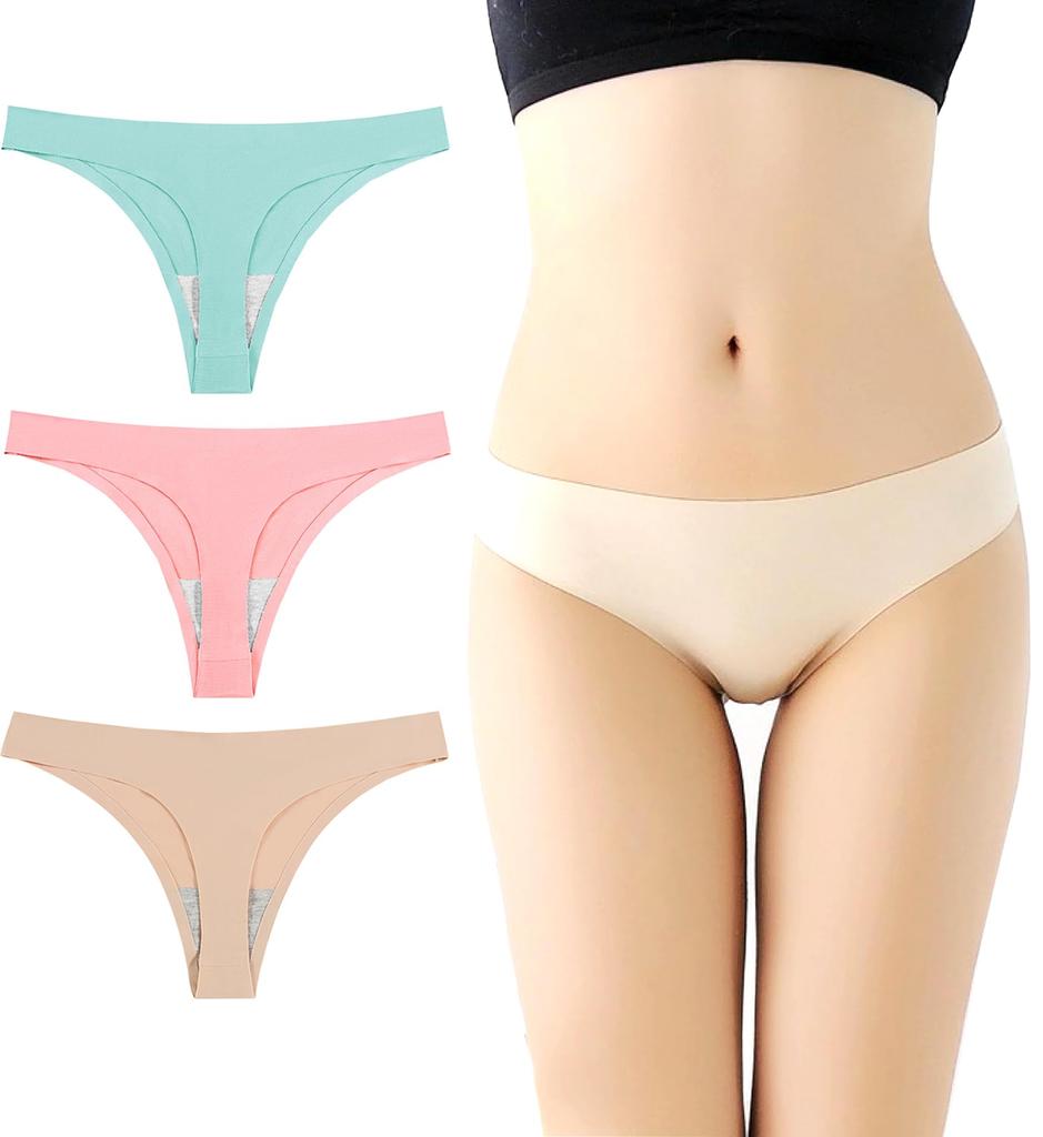 Raiplus Seamless Sexy Panties and Panties Size S Women's See-Through T-Back Set,