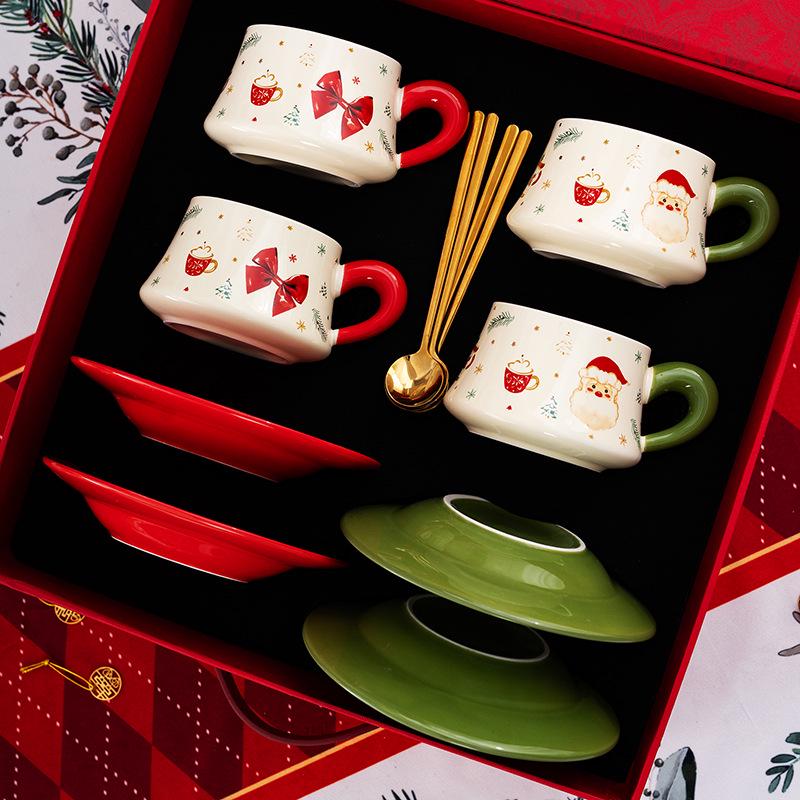 Caneca de Cerâmica para Café Desenho Animado de Natal - Lindo Presente Souvenir